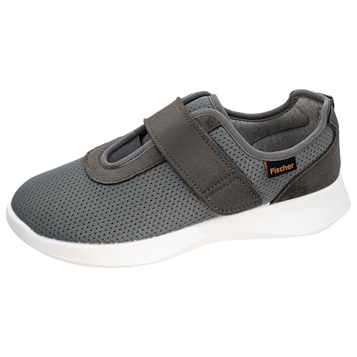Fischer Markenschuh Damen-Comfort-Sneaker mit Klettverschluss in grau von Fischer Markenschuh