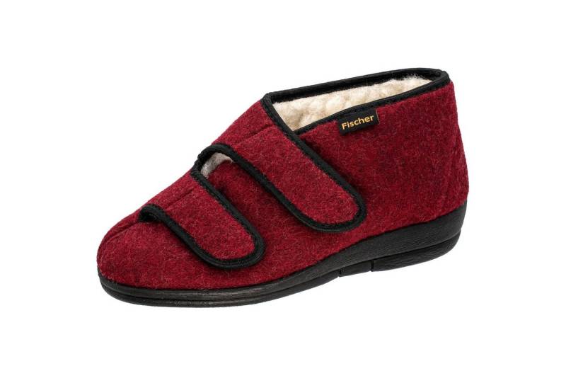 Fischer-Markenschuh Dora Hausschuh Filz, Weite H, Klettverschluss, Schurwollfutter von Fischer-Markenschuh