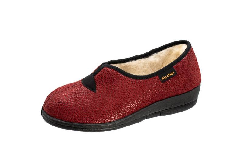 Fischer-Markenschuh Dora Hausschuh Weite H, aus Softlan (Synthetik), mit Schurwollfutter von Fischer-Markenschuh