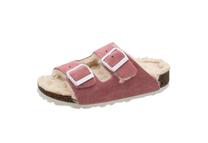 Fischer-Markenschuh Hawaii Pantolette mit Schnallen, aus Softlan (Synthetik), mit Warmfutter (Synthetik) von Fischer-Markenschuh