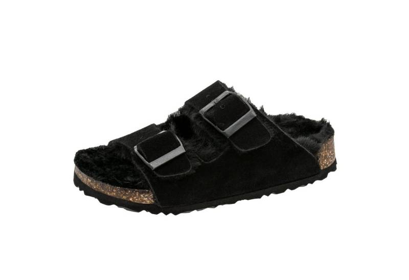 Fischer-Markenschuh Hawaii Pantolette mit Schnallen, aus Softlan (Synthetik), mit Warmfutter (Synthetik) von Fischer-Markenschuh