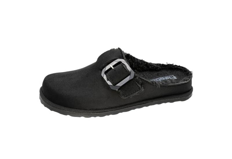 Fischer-Markenschuh Katrin Pantoffel aus Wildlederimitat, mit Plüschfutter, Ledersohle herausnehmbar von Fischer-Markenschuh