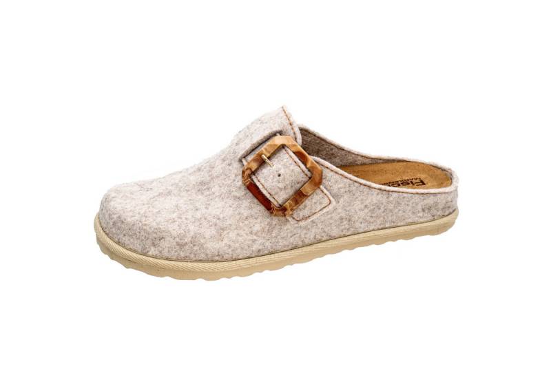 Fischer-Markenschuh Katrin Pantoffel aus recycletm PET Filz, Filzsohle herausnehmbar, Schnallenverschluss von Fischer-Markenschuh