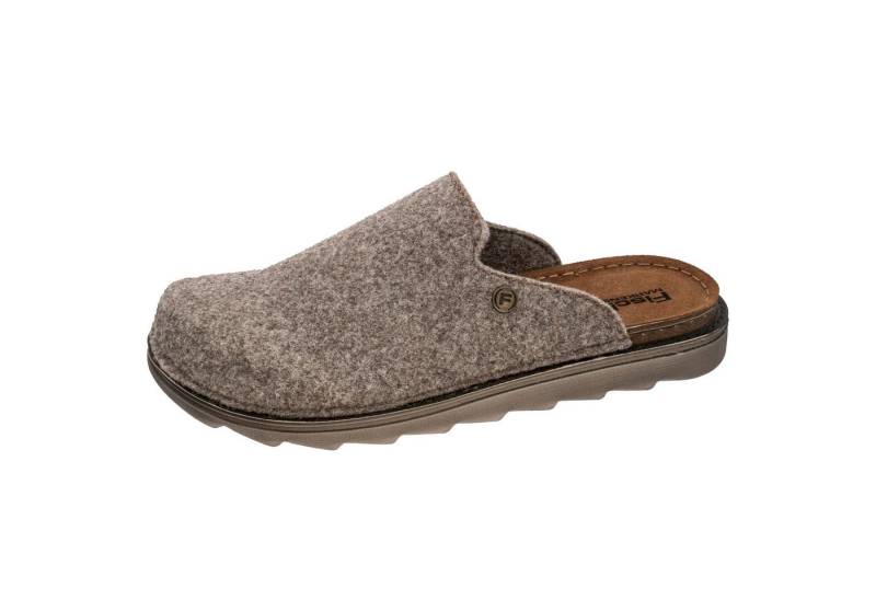 Fischer-Markenschuh Lars Pantoffel aus recyceltem PET Filz, leicht gepolstertes Lederfußbett von Fischer-Markenschuh