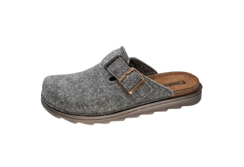 Fischer-Markenschuh Lars Pantoffel aus recyceltem PET Filz, leicht gepolstertes Lederfußbett von Fischer-Markenschuh