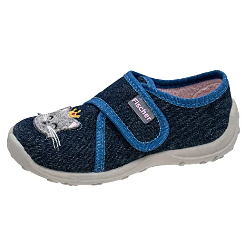 Fischer Markenschuh Mädchen, Kinder, Pantoffeln, Hausschuhe,Mules,Gartenschuhe,Puschen,Pantoletten,Latschen,Schlappen,Jeansblau,27 EU / 9.5 UK von Fischer Markenschuh