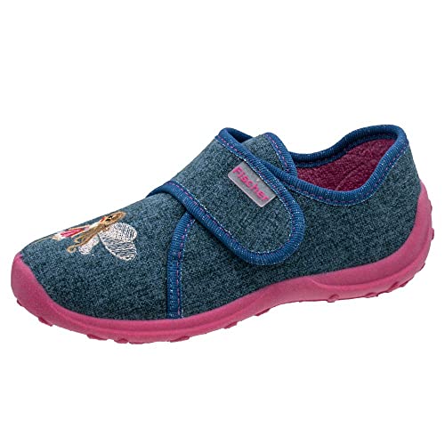 Fischer Markenschuh Mädchen Pantoffeln, Kinder Hausschuhe,Schlupfschuhe,schluepfschuhe,Slides,Slip-ons,Backless Slipper,Jeansblau,31 EU / 13 UK von Fischer Markenschuh