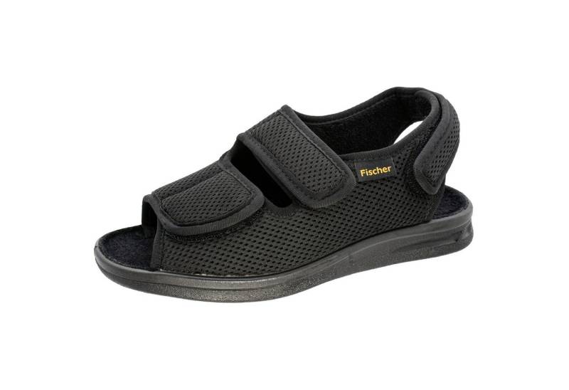Fischer-Markenschuh Ortho Hausschuh aus Mesh, 3 Klettverschlüsse, Weite K, Frotteefutter von Fischer-Markenschuh