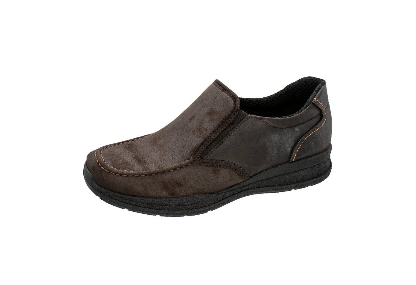 Fischer-Markenschuh Paul Slipper aus Stretchmaterial / Veloursleder, Gummizug zum Schlupfen von Fischer-Markenschuh
