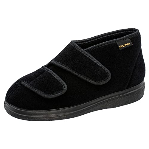 Fischer Markenschuh Unisex - Erwachsene, Damen,Herren Hausschuhe,Wechselfußbett,finken,schlapen,Home-Slipper,patschen,Schwarz,40 EU / 6 UK von Fischer Markenschuh