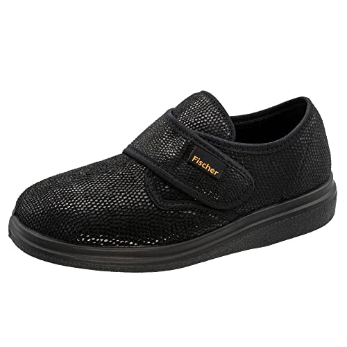 Fischer Markenschuh Unisex - Erwachsene, Damen,Herren Hausschuhe,Wechselfußbett,Schlupfschuhe,schluepfschuhe,Mules,Schwarz,41 EU / 7 UK von Fischer Markenschuh