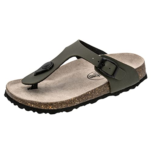 Fischer Markenschuh Unisex - Kinder, Jungen,Mädchen, Pantoletten, Pantoletten,sommerclogs,Clogs,Hausschuhe,Kids,junior,Olive,26 EU / 9 UK von Fischer Markenschuh