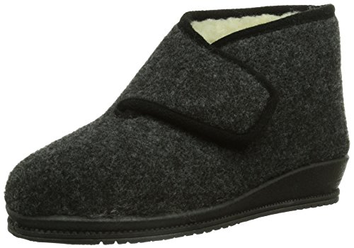 Fischer Unisex Klettstiefel Hohe Hausschuhe, Schwarz (anthrazit 205), 40 EU von Fischer Markenschuh