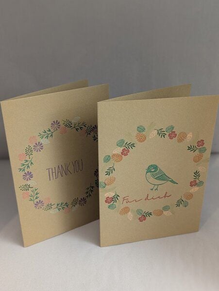 Fischer & See Weihnachts-Grußkarten Unikate 2er-Set von Fischer & See