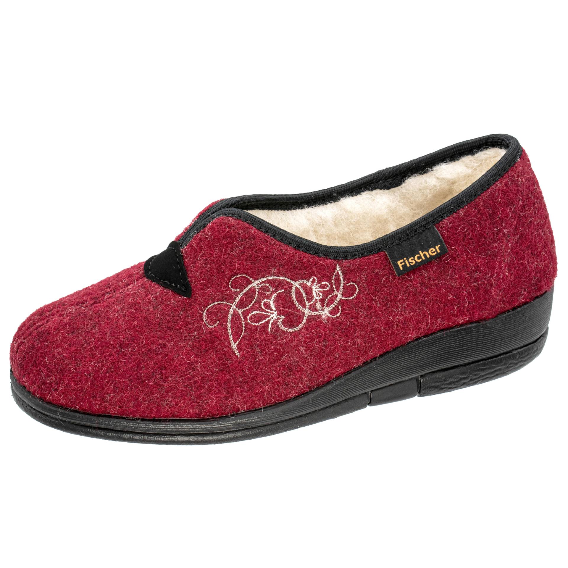 DAMEN-HAUSSCHUH BORDO - Gr. - 39 von Fischer