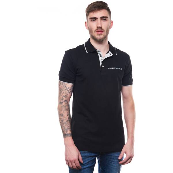 FISCHER Herren Anzug BUSINESS POLOSHIRT BLACK von Fischer