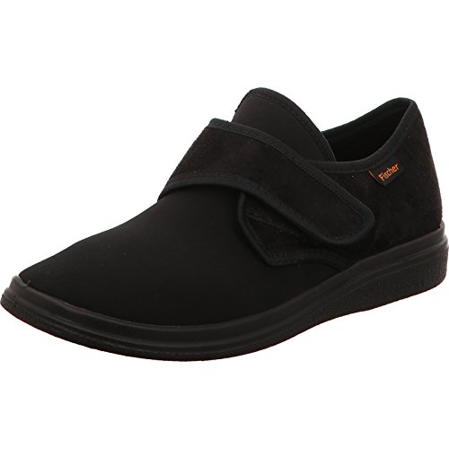 Fischer Herren Ortho Flache Hausschuhe, Schwarz Schwarz 222, 37 EU Weit von Fischer Markenschuh
