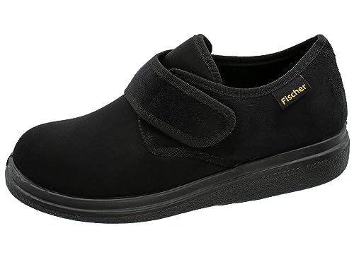 Fischer Herren Ortho Flache Hausschuhe, Schwarz Schwarz 222, 40 EU Weit von Fischer