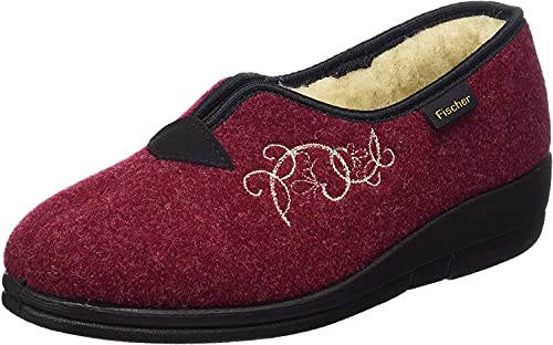Fischer Dora, Damen Niedrige Hausschuhe 203528,Rot Bordo 341,38 EU von Fischer Markenschuh