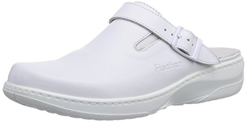 Fischer Damen Manuela Clogs, Weiß (111 weiß), 36 EU von Fischer