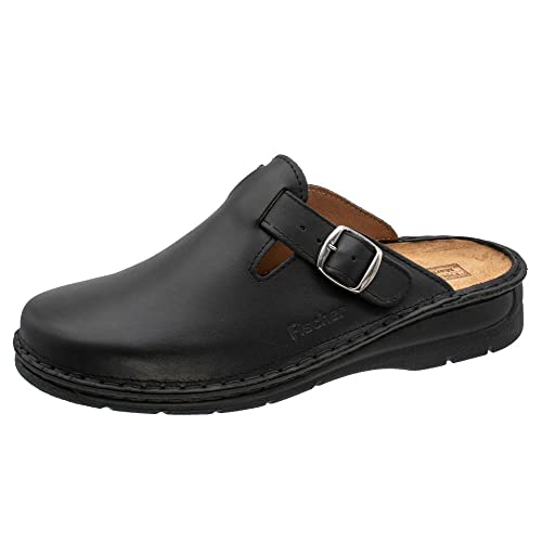 Fischer Markenschuh Herren Pantoletten, Männer Pantoletten,Wechselfußbett,schluepfschuhe,Slipper,Slides,Slip-ons,Mules,Schwarz,41 EU / 7.5 UK von Fischer Markenschuh