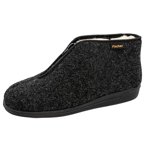 Fischer Frank, Herren Hohe Hausschuhe, Schwarz (anthrazit 205), 46 EU von Fischer Markenschuh