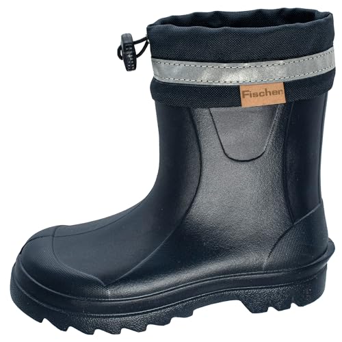Fischer Kinder Stiefel Unisex wasserdicht und pflegeleicht mit Zugband 201022, Größe:24 EU, Farbe:Blau von Fischer