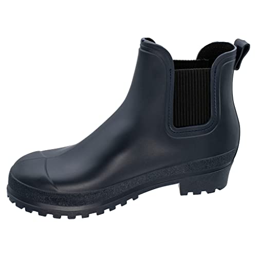 Fischer Markenschuh Damen, Frauen, Modische Gummistiefel, Gummistiefel,wasserabweisend,Regenstiefel,Chelsea Boots,halbhoch,Marine,36 EU / 4 UK von Fischer