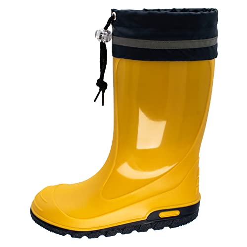 Fischer Markenschuh Unisex - Kinder, Jungen,Mädchen, Freizeit-Gummistiefel, Gummistiefel,wasserabweisend,Kinderschuhe,Kids,gelb,41 EU / 7.5 UK von Fischer