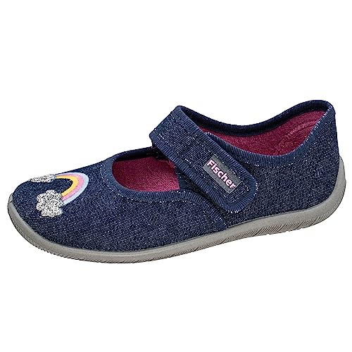 Fischer Melly Hausschuh, Jeansblau, 28 EU Schmal von Fischer