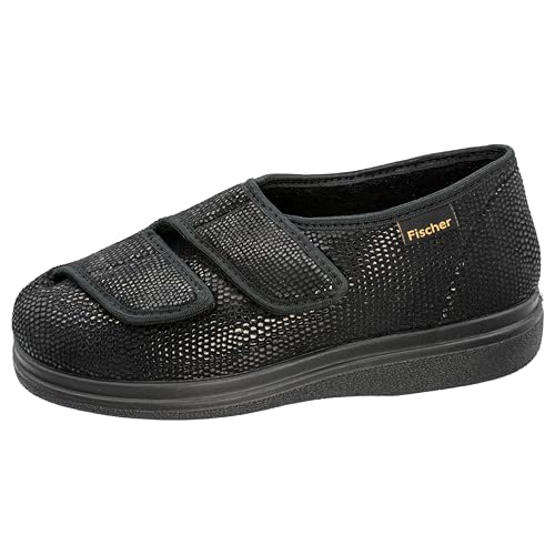 Fischer Unisex Ortho Flache Hausschuhe, Schwarz (schwarz 222) von Fischer Markenschuh