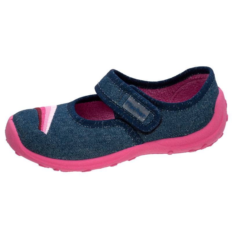 KINDER-KLETT-HAUSSCHUH BLAU/PINK - Gr. - 27 von Fischer