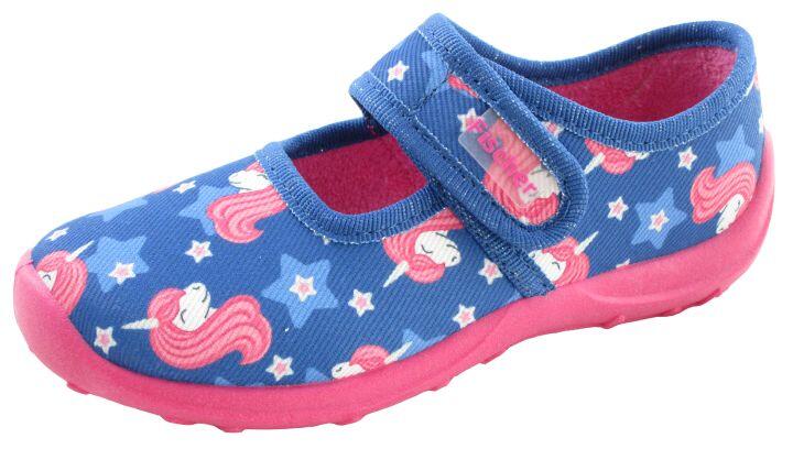 KINDER-KLETT-HAUSSCHUH BLAUBUNT - Gr. - 35 von Fischer