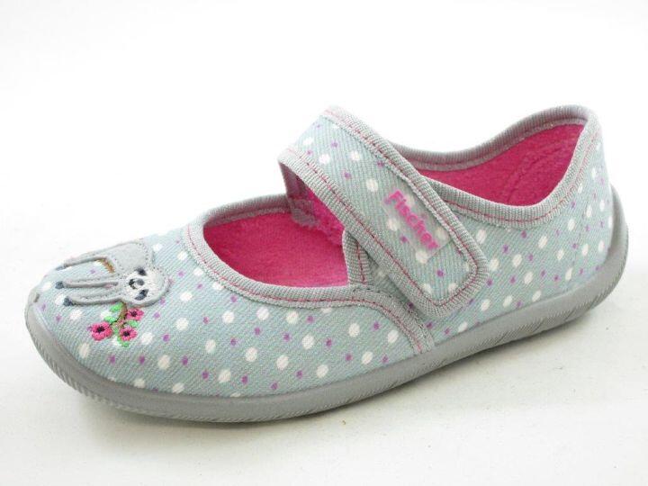 KINDER-KLETT-HAUSSCHUH GRAU - Gr. - 32 von Fischer