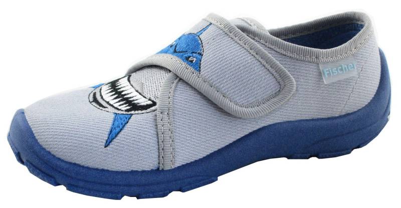 KINDER-KLETT-HAUSSCHUH GRAUBLAU - Gr. - 27 von Fischer