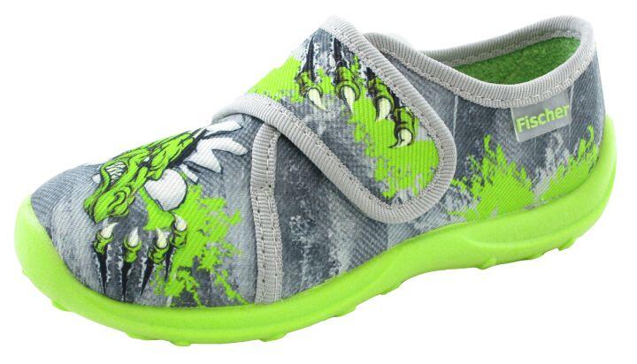 KINDER-KLETT-HAUSSCHUH GRAUGRUEN - Gr. - 26 von Fischer