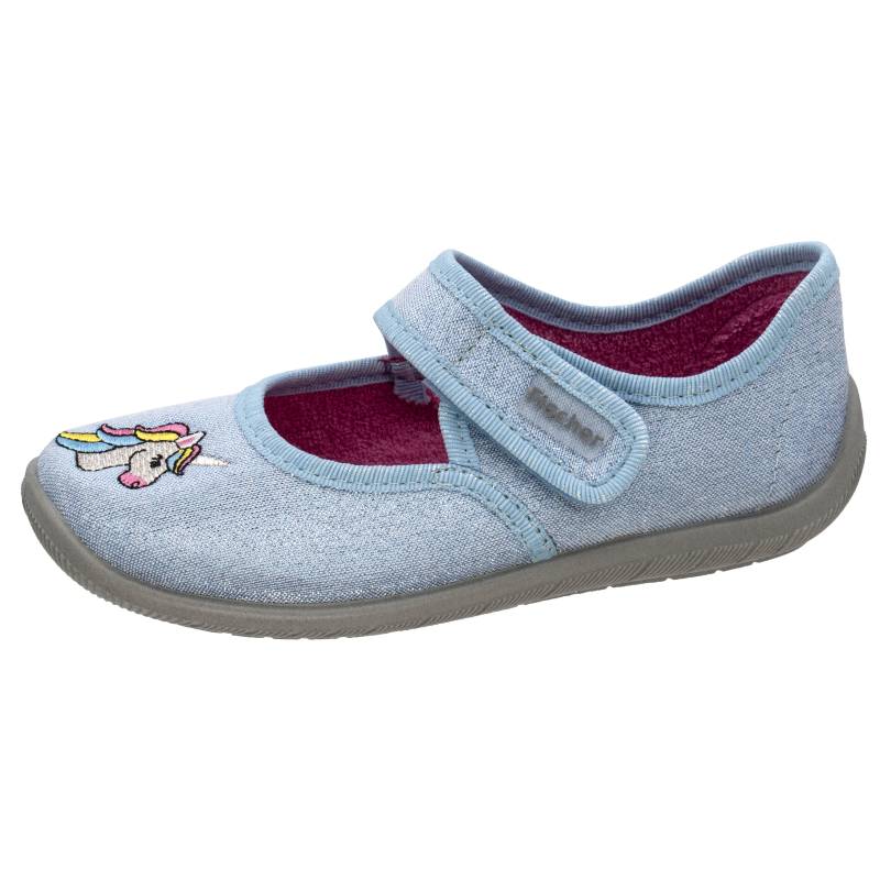 KINDER-KLETT-HAUSSCHUH HELLBLAU - Gr. - 26 von Fischer