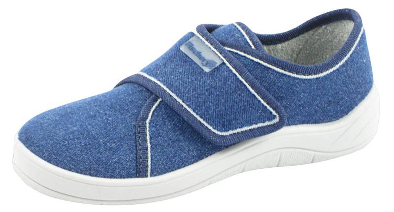 KINDER-KLETT-HAUSSCHUH JEANSBLAU - Gr. - 39 von Fischer