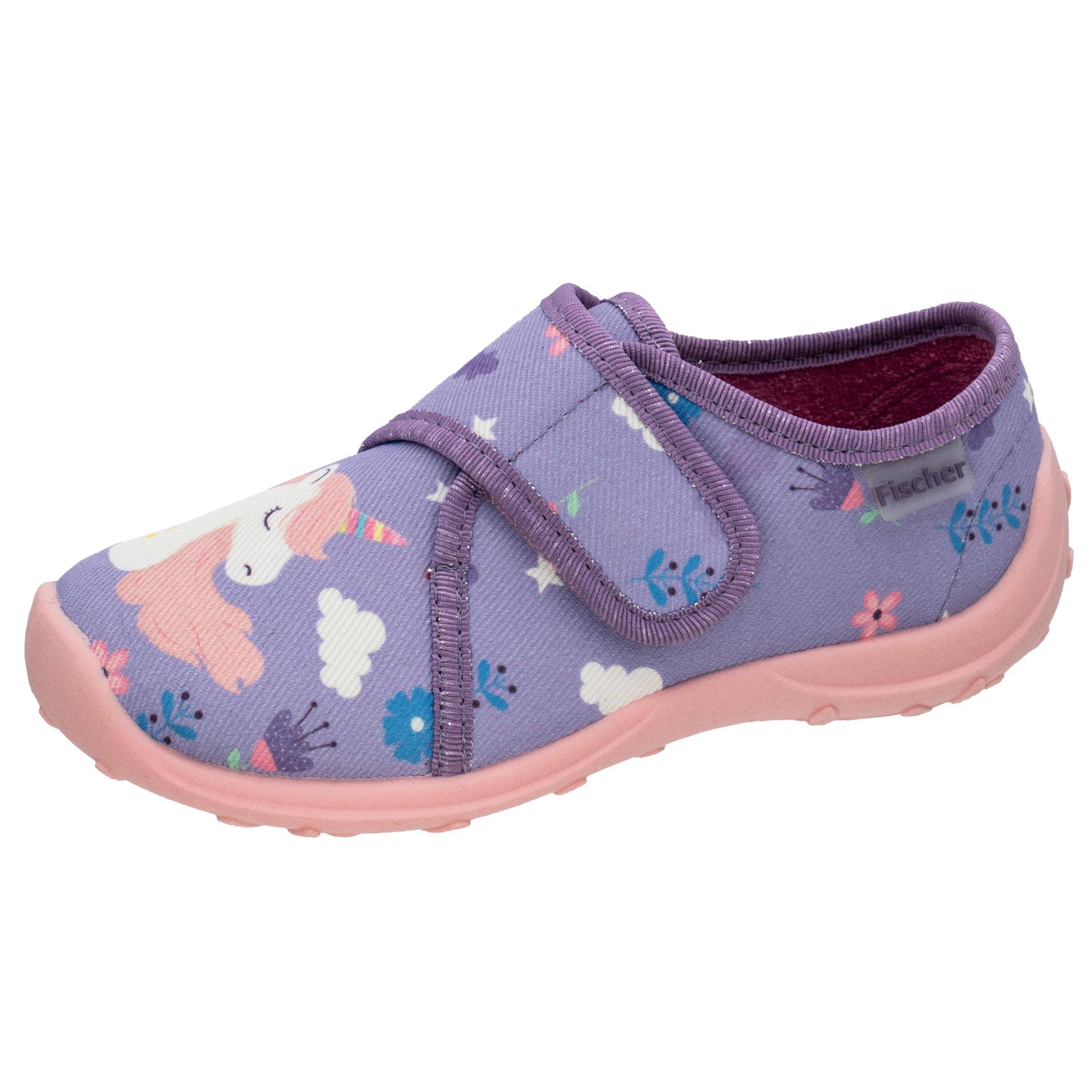 KINDER-KLETT-HAUSSCHUH LILABUNT - Gr. - 28 von Fischer