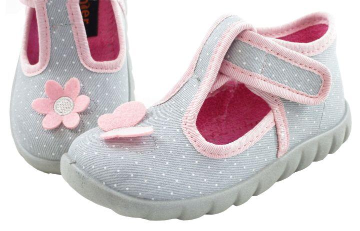 KINDER-KLETT-HAUSSTIEFEL GRAU/ROSE - Gr. - 18 von Fischer