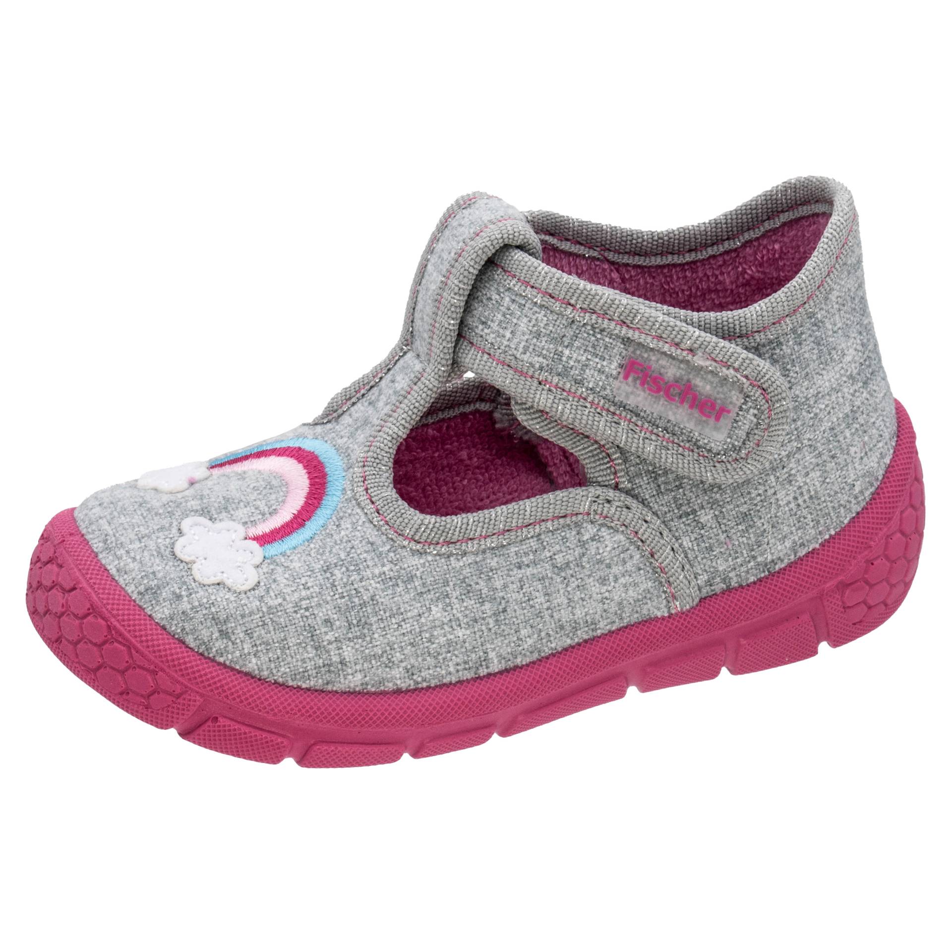 KINDER-KLETT-HAUSSTIEFEL HELLGRAU - Gr. - 24 von Fischer