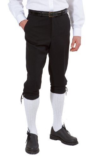 Fischerkleidung GmbH Herren-Kniebundhose aus Gewebe/Stoff, mit roter Kordel Size 31 von Fischerkleidung GmbH