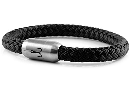 Fischers Fritze Armband Segeltau Makrele schwarz - Handgemacht im Geschenkkarton I Maritim & Wasserfest (19) von Fischers Fritze