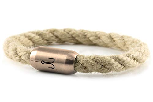Fischers Fritze® Segeltau Armband KÖNIGSMAKRELE 2.0" Natur gedreht (24) von Fischers Fritze