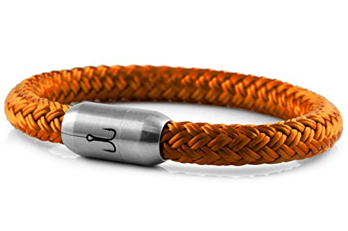 Fischers Fritze Armband Segeltau Makrele orange - Handgemacht im Geschenkkarton I Maritim & Wasserfest von Fischers Fritze