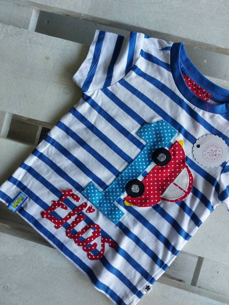 Auto Geburtstagsshirt, Zahl 1, 2 in Gr. 86 von FischersSchaetze