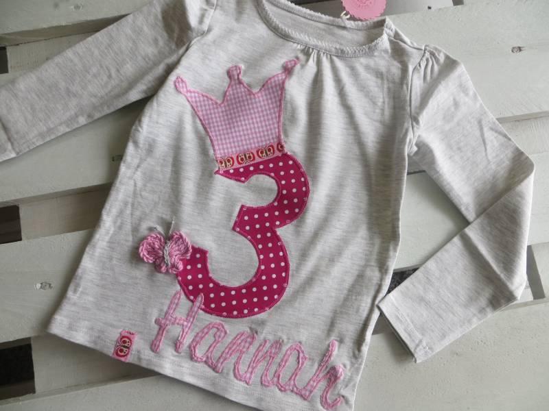 Geburtstagsshirt Mit Krone Und Namen G von FischersSchaetze