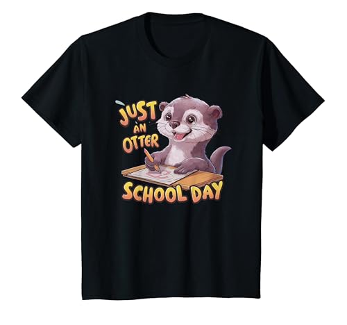 Kinder ABC-Schütze Otter Schultag Seeotter Schulkind Erstklässler T-Shirt von Fischotter Nur Ein Otter Schultag Just an Otter