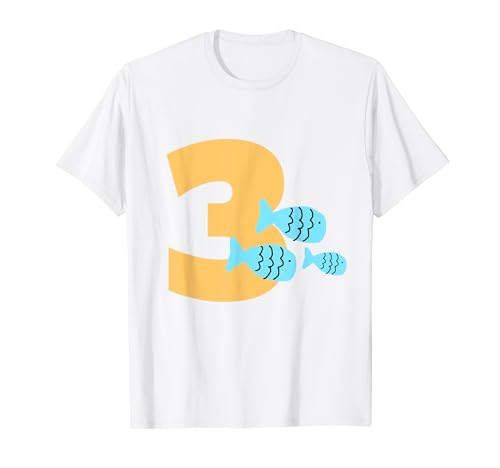 Kinder 3. Geburtstag Fisch Sommer Party Drei Jahre alt T-Shirt Kinder 3. Geburtstag Fisch Sommer Party Drei Jahre alt T-Shirt von Fish Birthday