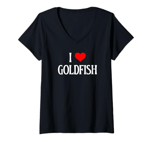 Damen Ich Liebe Goldfische Ich Liebe Goldfischliebhaber Fischliebhaber T-Shirt mit V-Ausschnitt Damen Ich Liebe Goldfische Ich Liebe Goldfischliebhaber Fischliebhaber T-Shirt mit V-Ausschnitt von Fish Lover I Love Goldfish Fishing Lover Co
